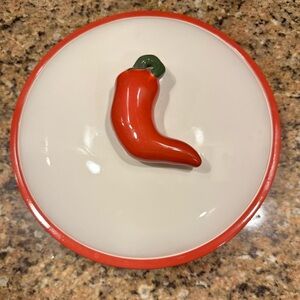 Red Chili Pepper Ceramic Tortilla Holder